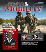 A magazine cover with military personnel and an image of the commander 's corner.