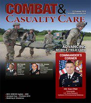 A magazine cover with military personnel and text.
