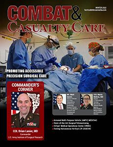 A magazine cover with some medical personnel in the background.