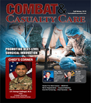 A magazine cover with an image of a surgeon and a soldier.