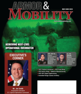 A magazine cover with an image of a man in the background.