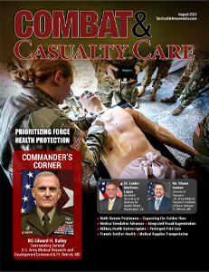 A magazine cover with an image of a soldier being taken away from the hospital.