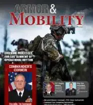 The cover of armor & mobility magazine.